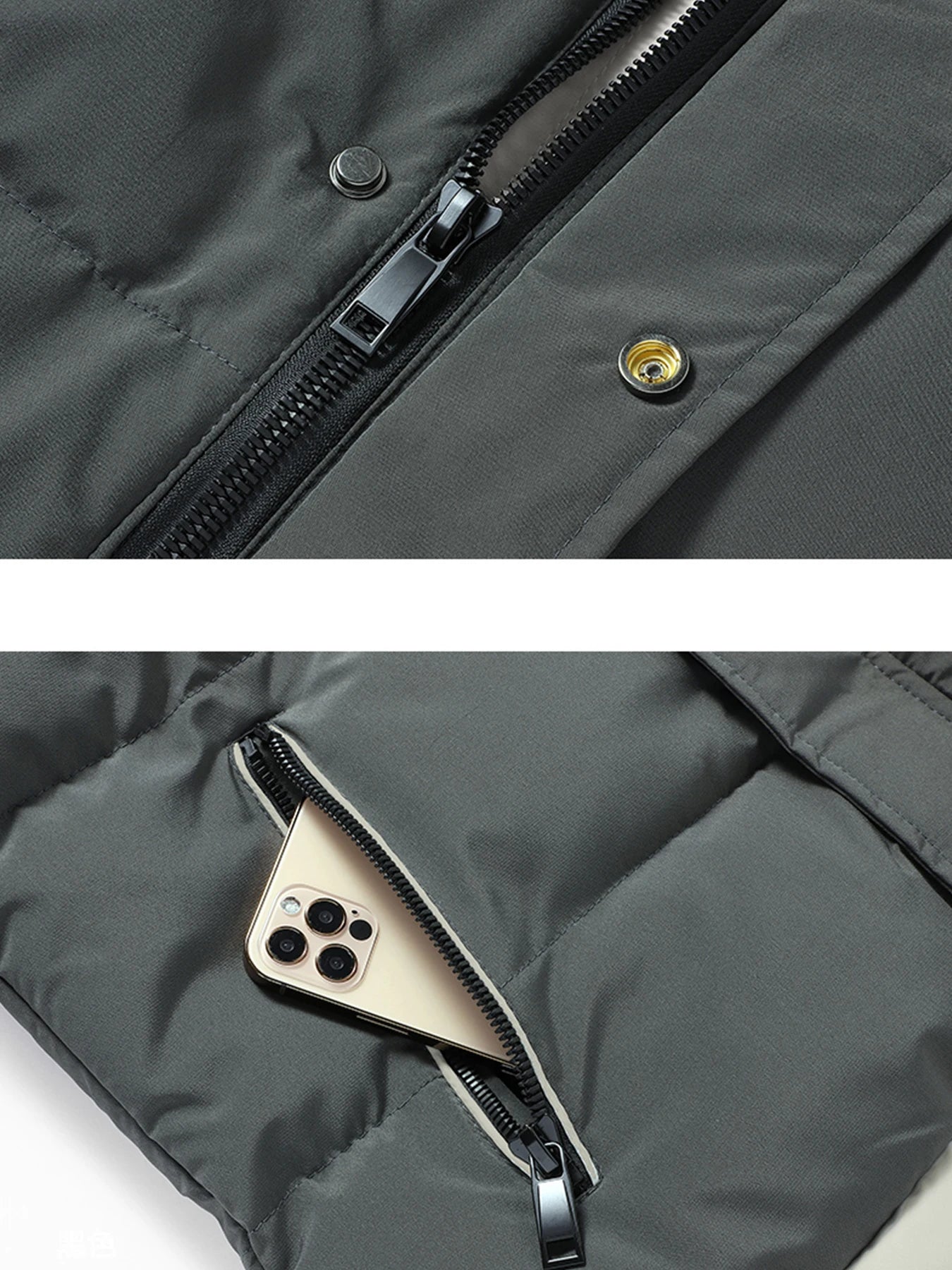 Men's Winter Warm Padded Jacket with Hood Casual Thickened Coat for Autumn Winter Outdoor Windproof Warm Outerwear