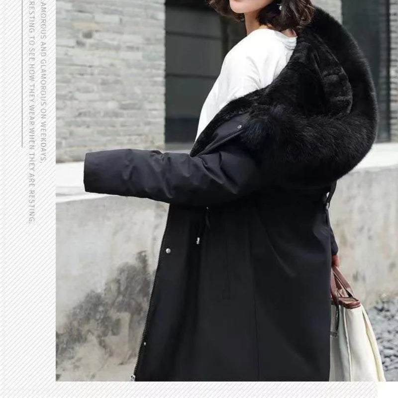 Women's Winter Jacket Hodded Fleece Padded Jacket Casual Loose Windbreaker Office Lady Matching New In Coats & Jackets Outerwear