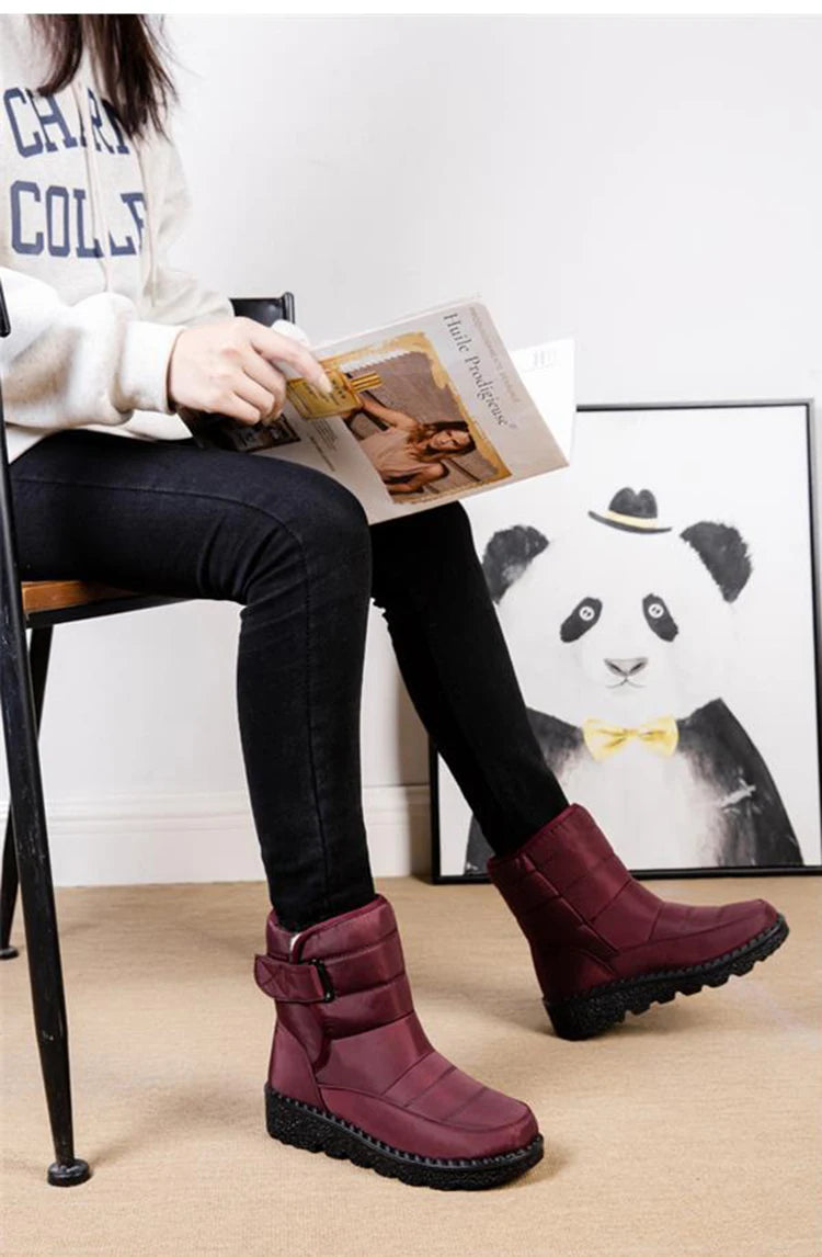 Snow Boots Woman 2025 Trend Ladies Shoes Waterproof Woman Shoes Lightweight Ankle Boots New Winter Girls Boots Botas Mujer
