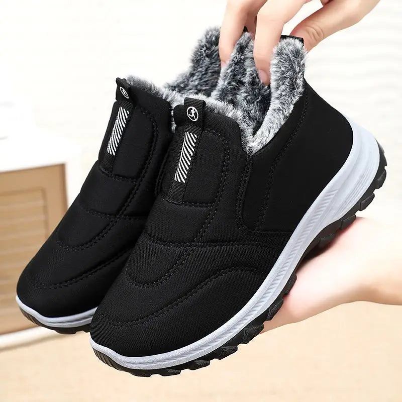 Winter Men's Snow Boots Non-slip Plush Fur Thick Cotton Shoes Male Sneakers Oudoor Hiking Warm Boots