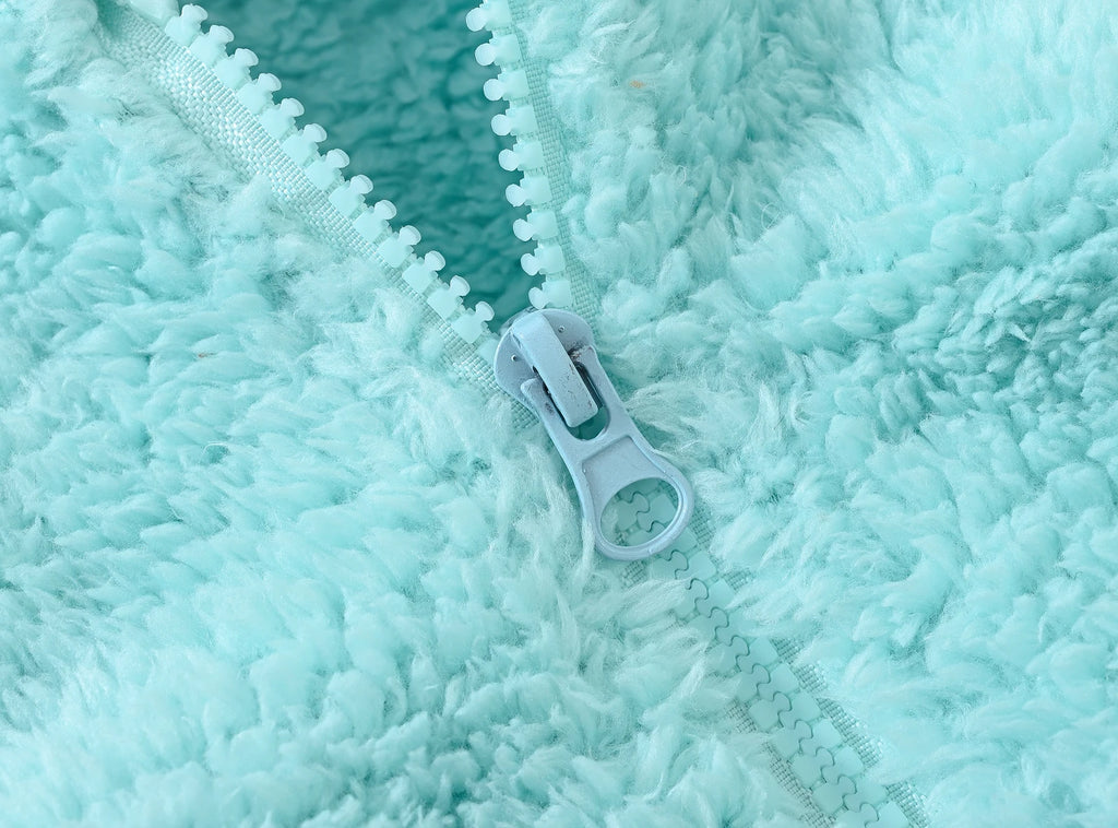 Girls woolen hooded coat solid color zipper coat children's winter clothes