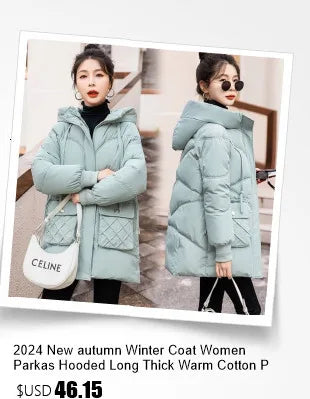 Fashion Winter Jacket Women 2025 New Korean Big Fur Collar Hooded Thick Down Parkas Female Short Coat Slim Warm Outerwear R047