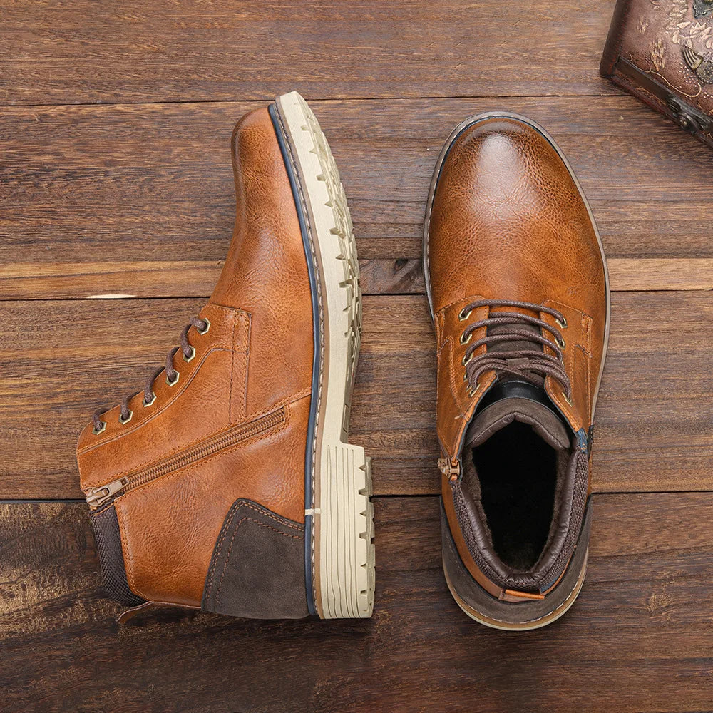 Men's Boots Retro Brushed Ankle Boots Men's Shoes Large Autumn and Winter Men's Boots Walking Shoes Women 2023 Shoes for Men