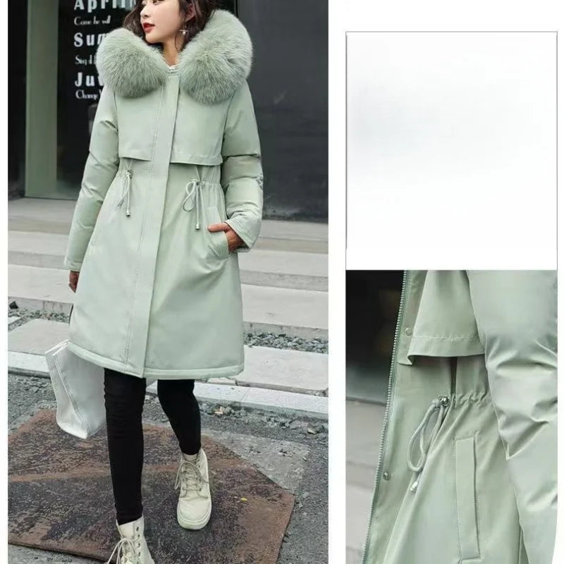 Women's Winter Jacket Hodded Fleece Padded Jacket Casual Loose Windbreaker Office Lady Matching New In Coats & Jackets Outerwear