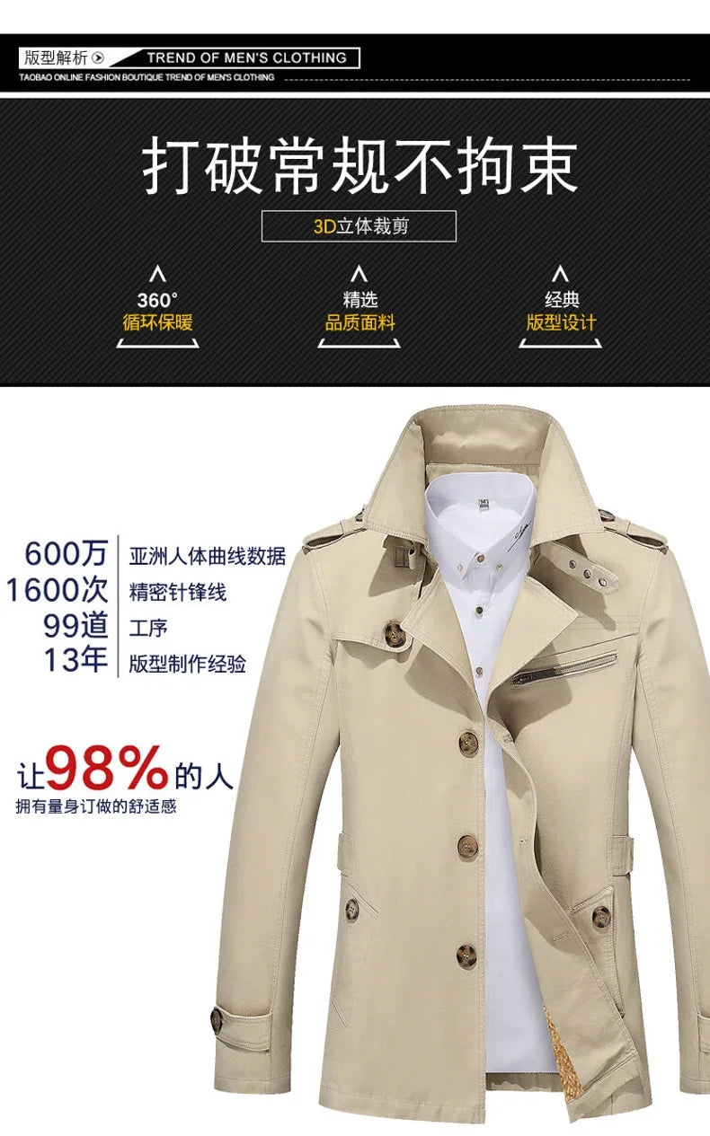 Winter Fashion Windbreaker Coat for Men Outdoor Casual Vintage Streetwear High Quality Thickened Warm Men Cotton Jacket Hot Sale