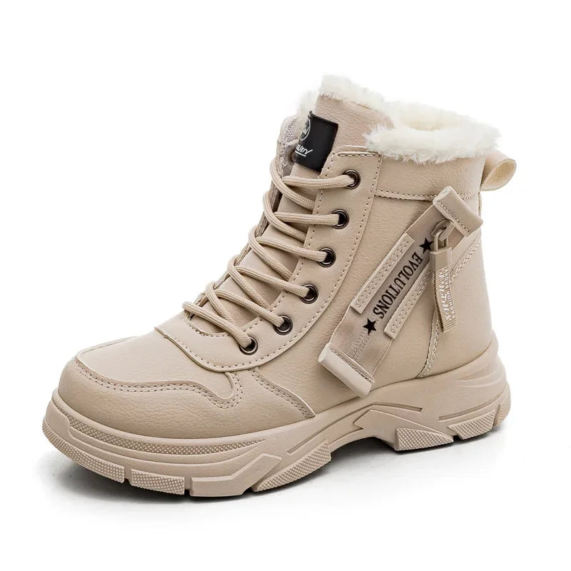 Winter Women Snow Boots Casual High-top Shoes Lightweight Warm Women Sneakers Platform Ankle Boots Plus Size New Outdoor Boots