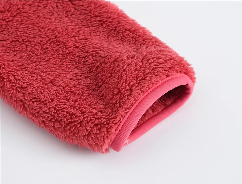 Girls woolen hooded coat solid color zipper coat children's winter clothes