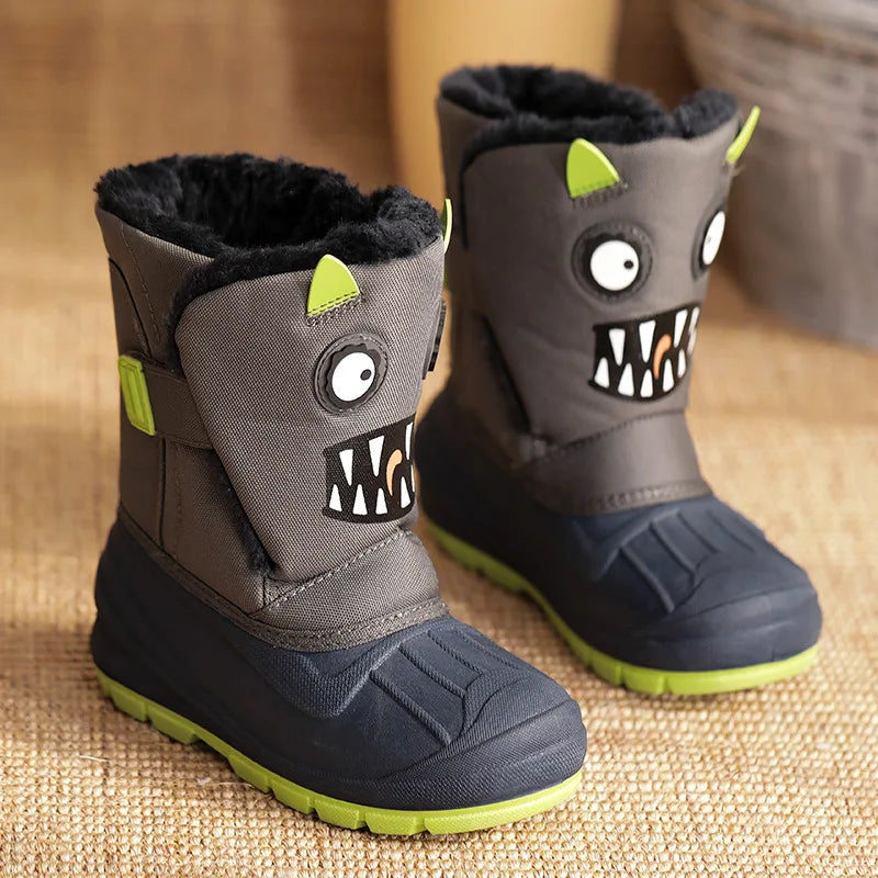Girls Unicorn Snow Boots Waterproof Slip Resistant Cold Weather Shoes Brand Boy Girls Rubber Boots for Kids Fashion Sneakers