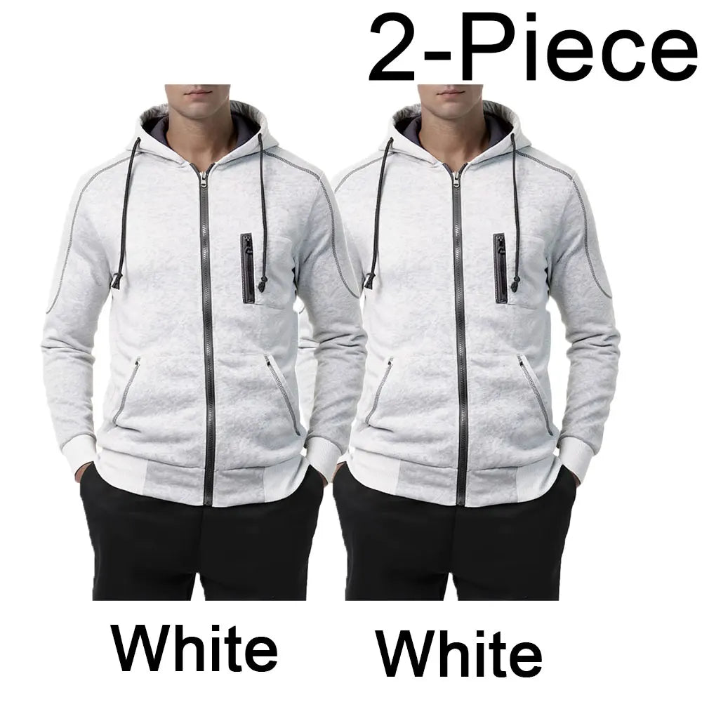 Men's Hoodie Black White Army Green Red Hooded Color Block Fleece Cool Casual Winter Clothing Apparel Hoodies Sweatshirts