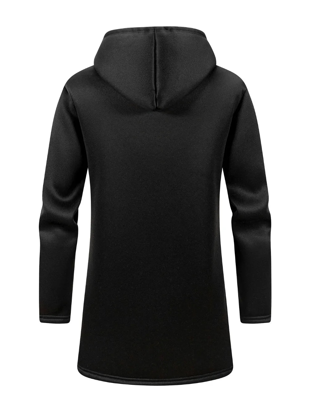 Winter Men's Thickened Hoodies Jacket Outdoor Warm Zipper Long Sleeve Sweatshirts Cardigan Streetwear Solid Color Tops Overcoat