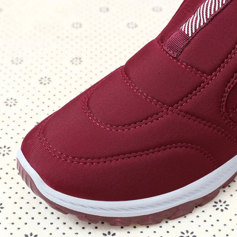 Winter Men Boots Outdoor Snow Boots Warm Lightweight Cotton Boot Non-slip Hiking Walking Shoes Fur Comfortable Women Ankle Boots