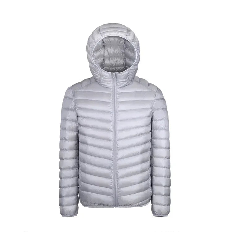 Down Jacket Men's 2024 New 90% White Duck Down Super Light Down Jacket Men's Lightweight Thermal Coat Hooded Feather Coat