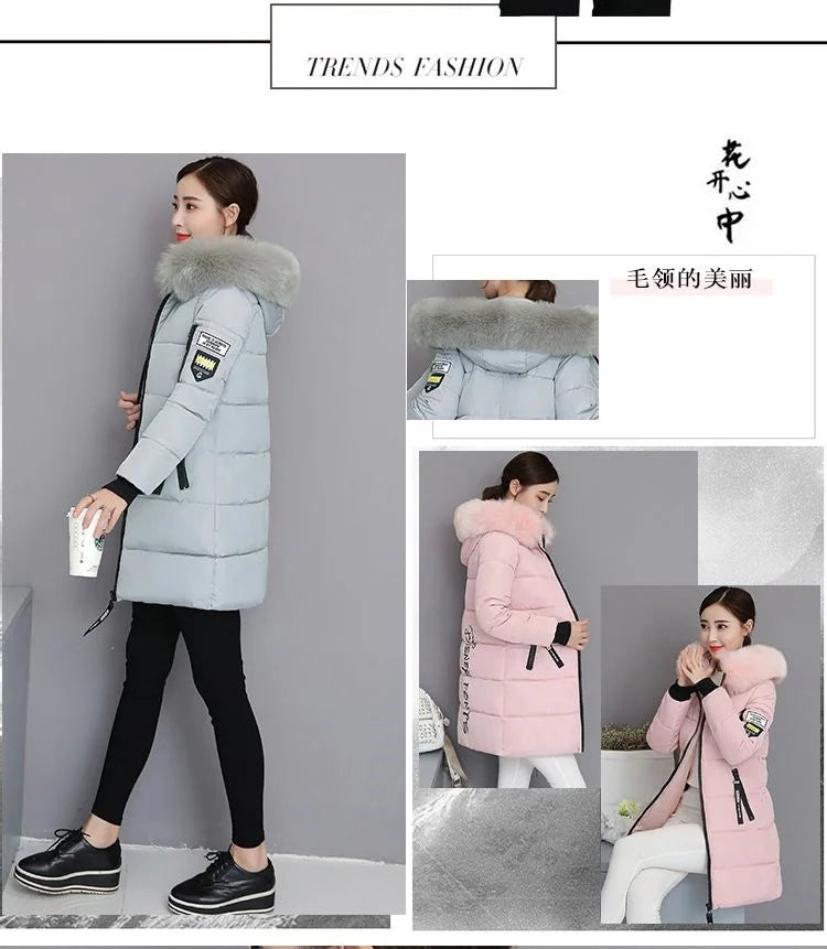 Winter Coat 2025 New Women's Thick Cotton Jacket Women Hooded Coat Medium long Casual Student Jackets Female Warm Parka Overcoat