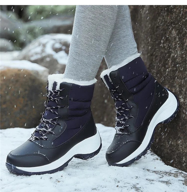 Winter Shoes Waterproof Boots Women Snow Boots Plush Warm Ankle Boots For Women Female Winter Shoes Booties Botas Mujer