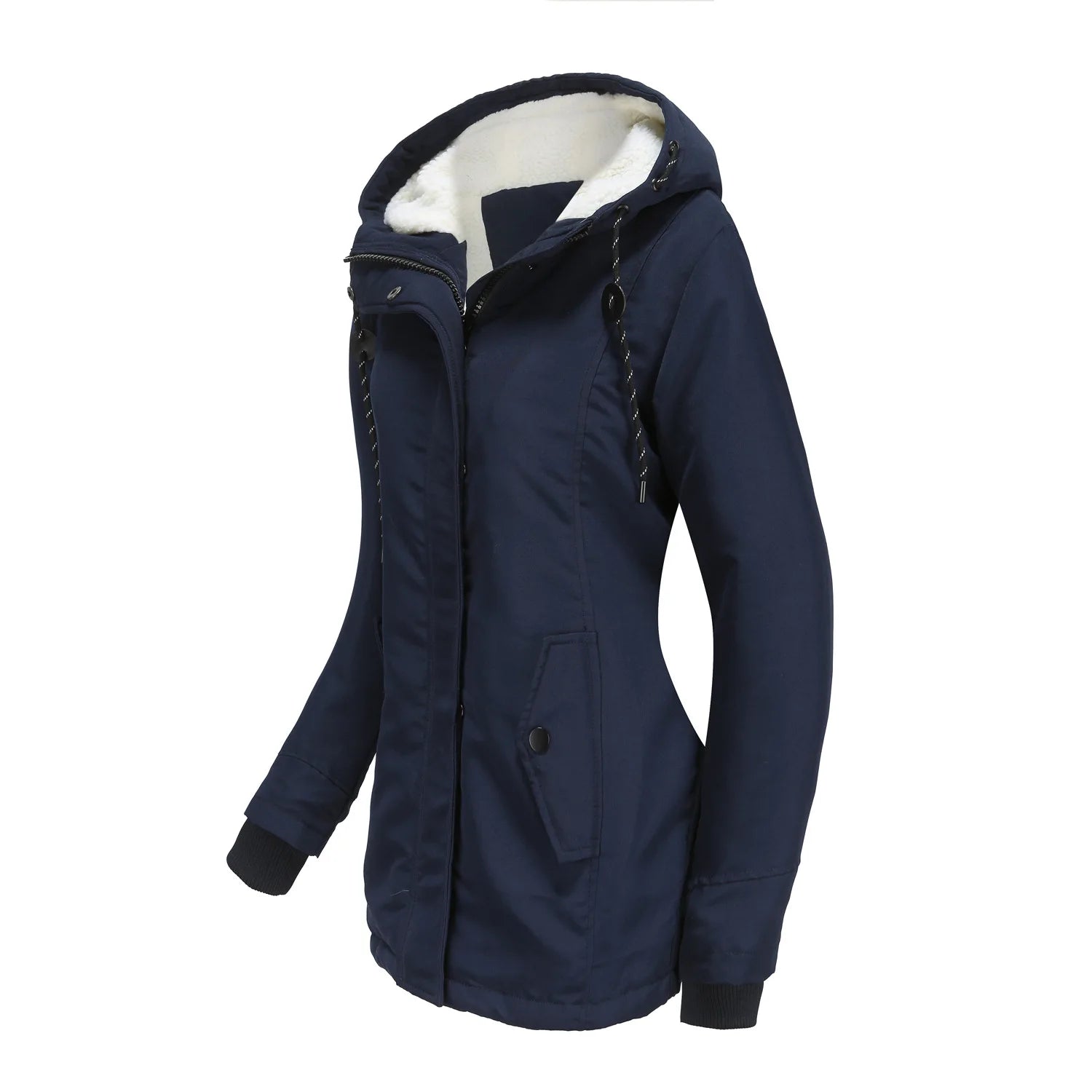 Winter Down Jackets Coats Women Warm Parkas Hooded Waterproof Thick Plush Fleece Lined Female Cotton Puffer Jacket Overcoat AY81