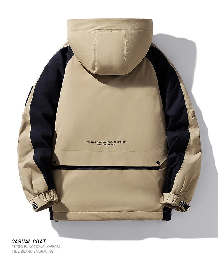 Winter Down Jacket - Outdoor Spliced Parka Outerwear