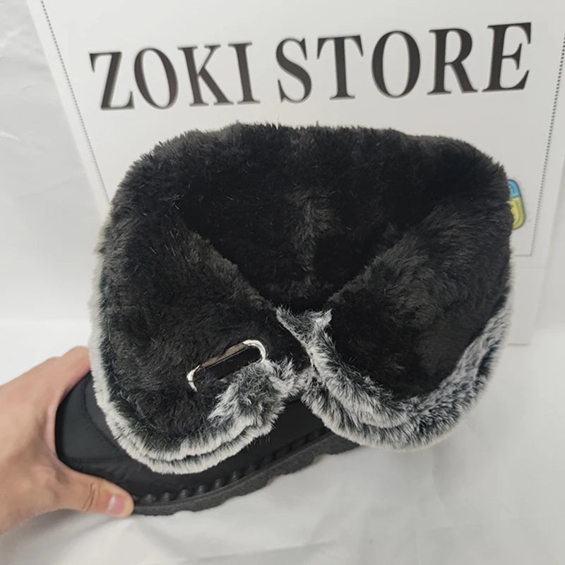 Winter Shoes Women Keep Warm Snow Boots 2025 Waterproof Non-Slip Cotton Padded Shoes Woman Platform Thicken Plush Ankle Boots