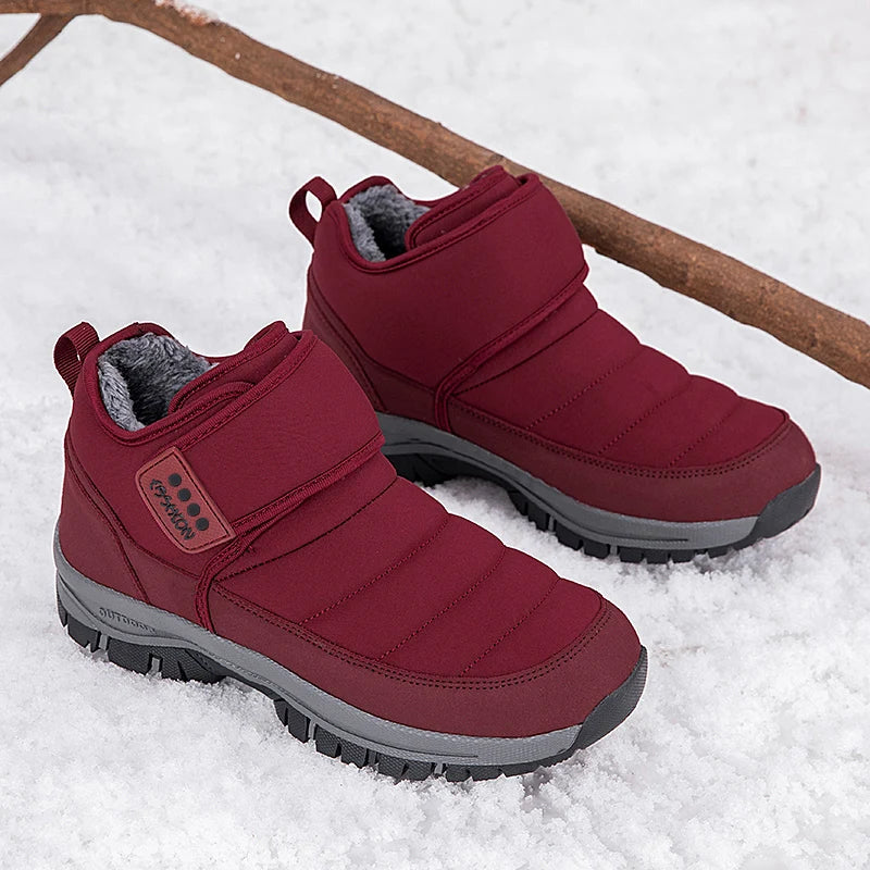High Quality Men's Boots Warm Plush Men's Snow Boots Anti-Slip Winter Ankle Boots Outdoor Winter Shoes Men's Warm Sneakers Botas