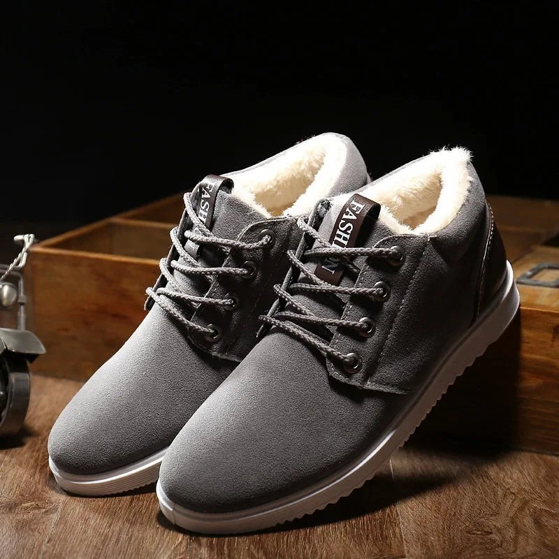 Winter Boots for Men Plush Warm Ankle Booties Men's Shoes Man Chaussure Homme Footwear Male Sneakers Plus Size