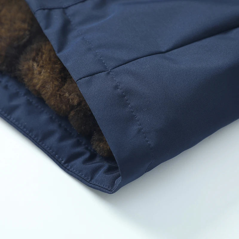 Winter New Fashionable Waterproof  Thick Warm Hooded Cotton Jacket For Men's Casual Loose Retro Sports Jacket