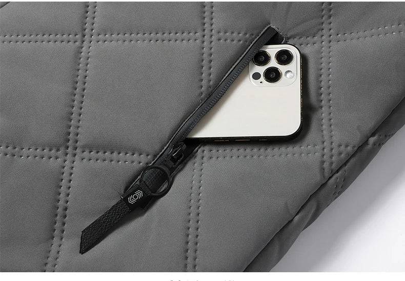 Winter Hooded Jacket Men Windproof Warm Business Casual Men Coats Blazers for Men Formal Social Jacket Solid Color Thick Coat