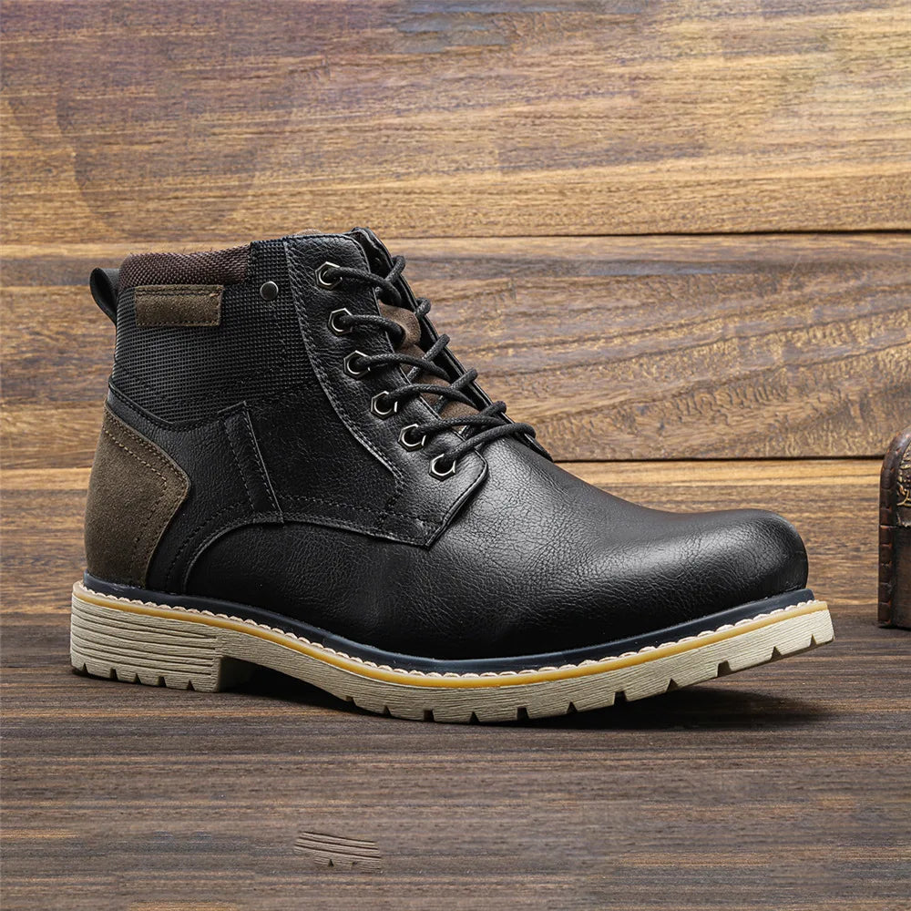 Men's Boots Retro Brushed Ankle Boots Men's Shoes Large Autumn and Winter Men's Boots Walking Shoes Women 2023 Shoes for Men