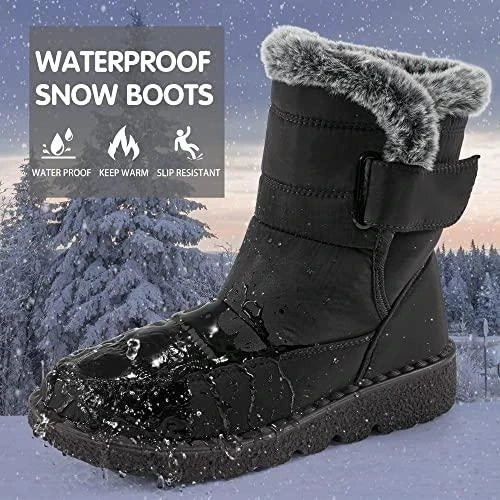 Winter Shoes Women Keep Warm Snow Boots 2025 Waterproof Non-Slip Cotton Padded Shoes Woman Platform Thicken Plush Ankle Boots