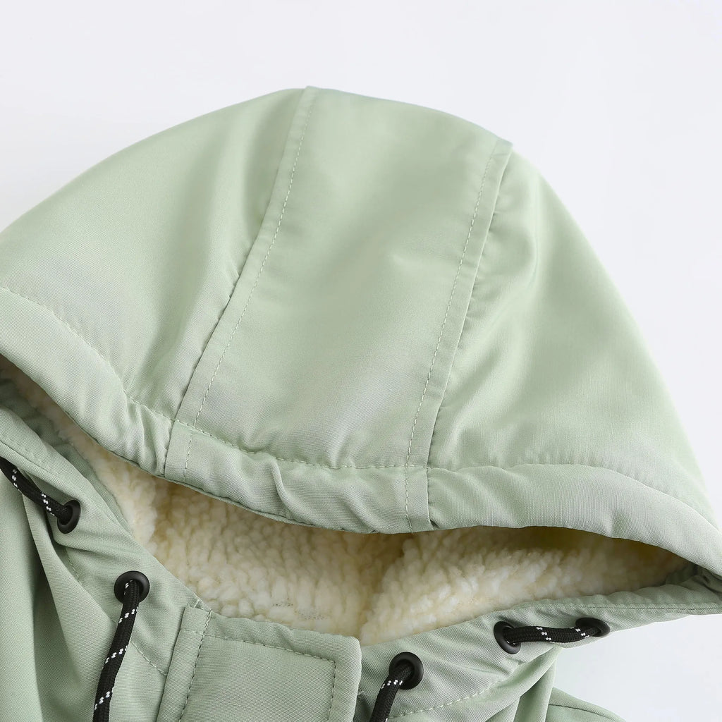 Winter Down Jackets Coats Women Warm Parkas Hooded Waterproof Thick Plush Fleece Lined Female Cotton Puffer Jacket Overcoat AY81