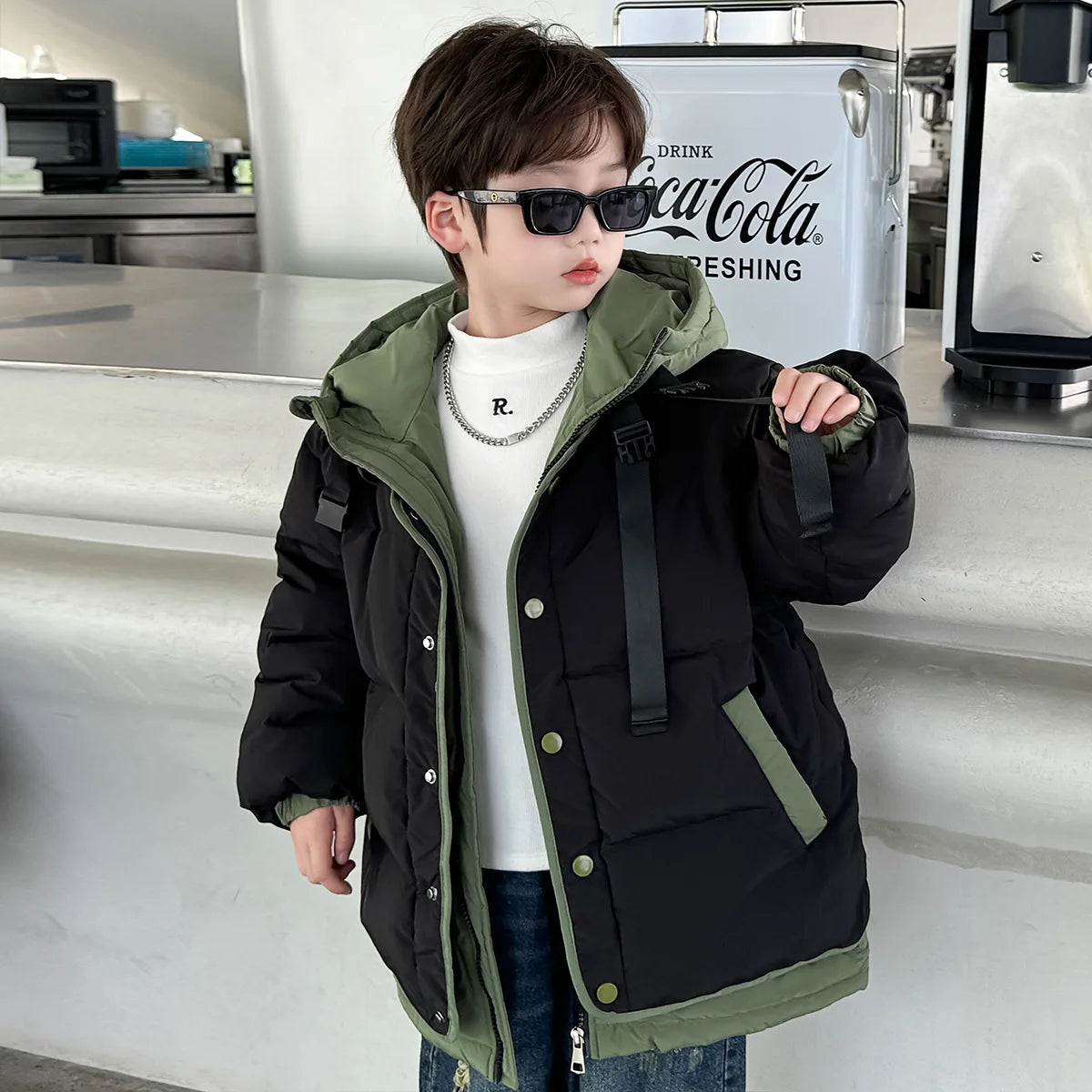 Winter Boys Coat Children Thickened Down Jacket  New 2025 Kids Hooded Casual Cotton Clothing Autumn Warm Fashion Snowears