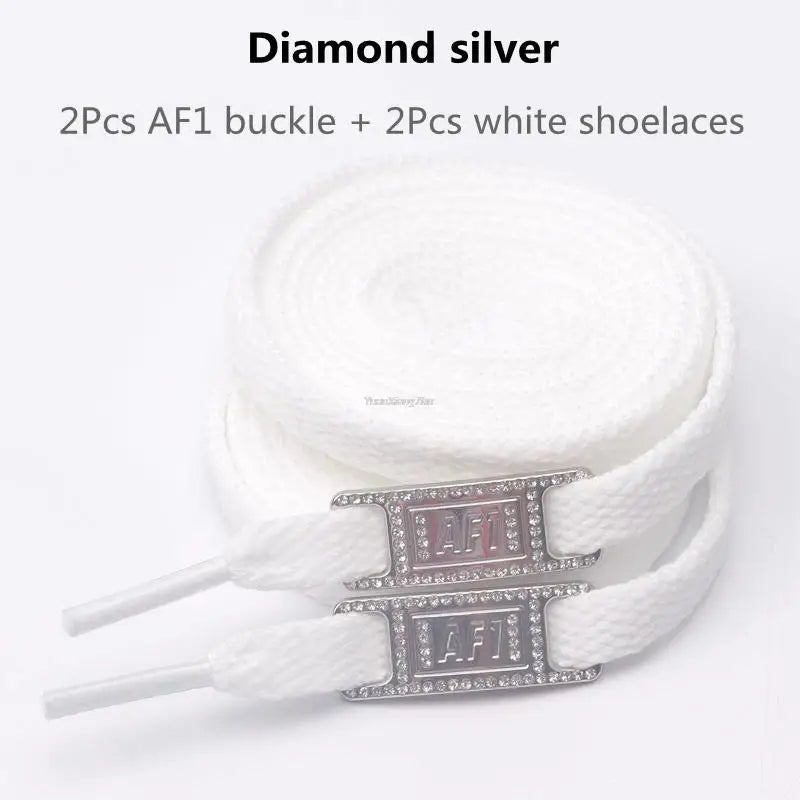 Combinaison de lacets AF1 originaux, lacets plats blancs et décoration de chaussures, accessoires pour chaussures Air Force One 