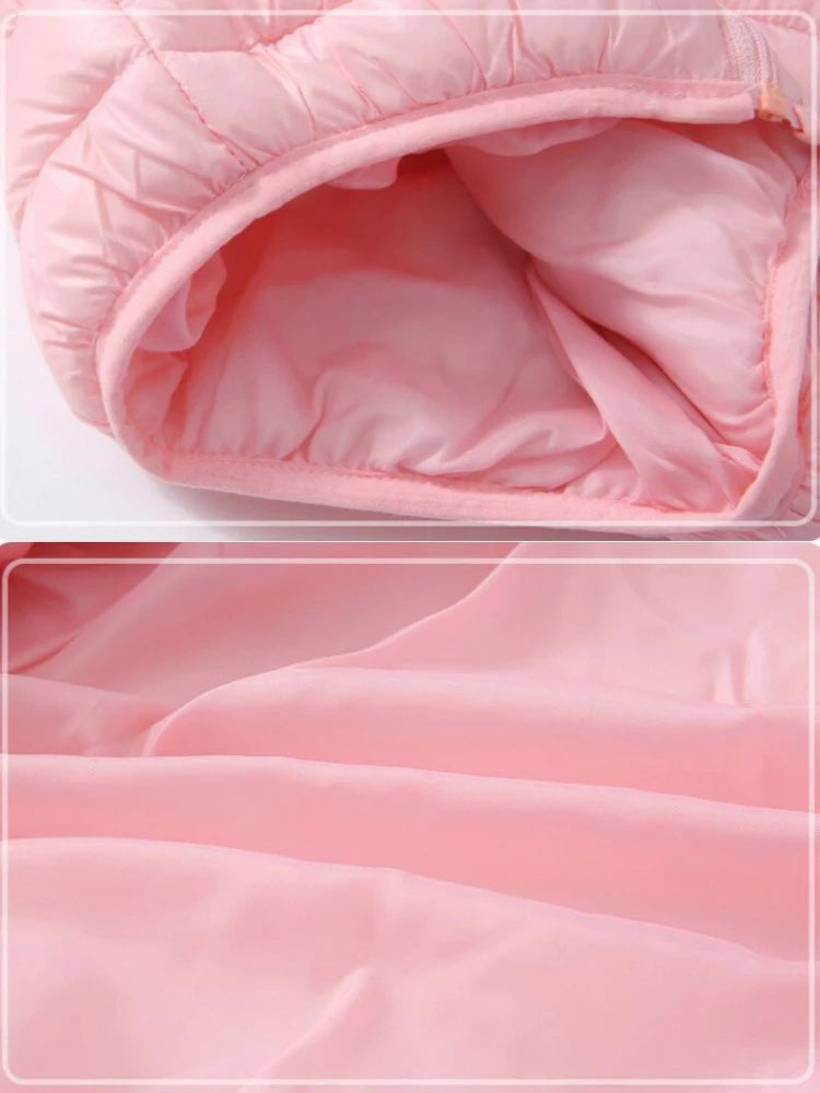 Boys Girls Lightweight Down Jacket Baby Hooded  Zipper Coats Autumn Winter Warm Outerwear 0-5 Years Kids Christmas Birthday Gift