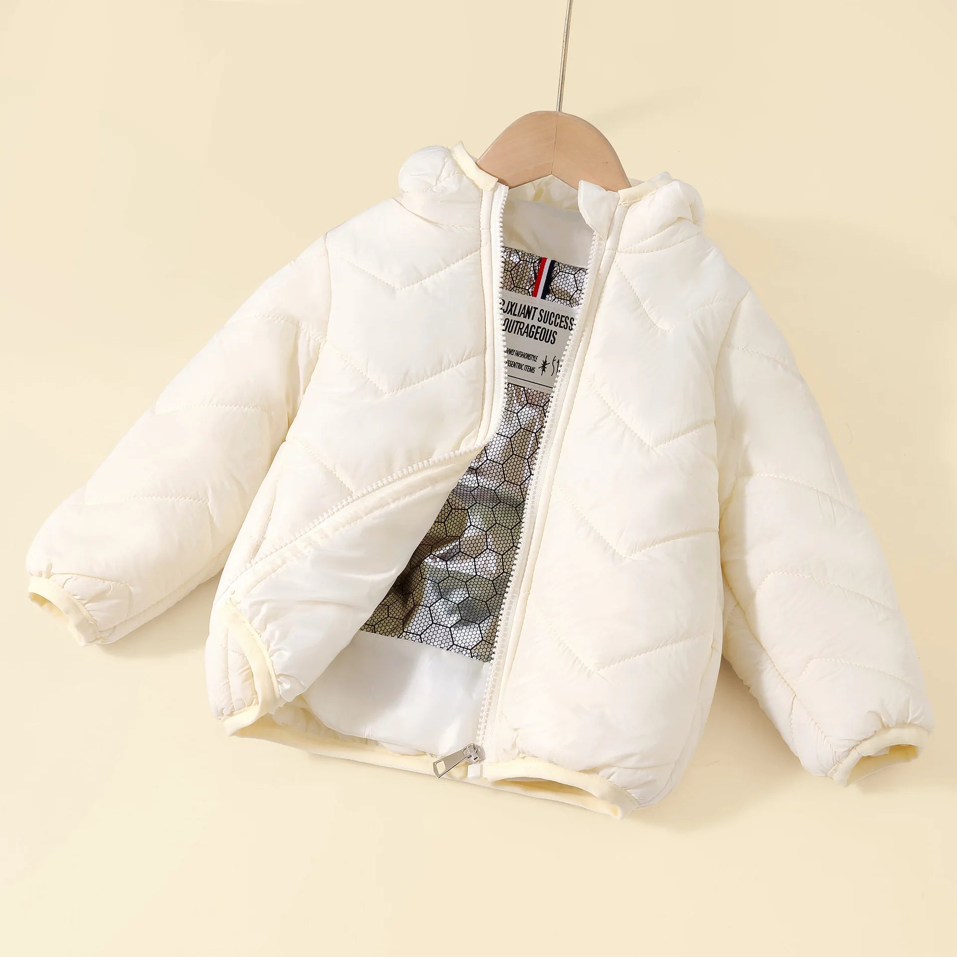 Winter Children's Jacket Girl 0-7Y Kids Boy Lightweight Hooded Padded Jacket Chevron Quilted Warm Down Cotton Coat Outerwear
