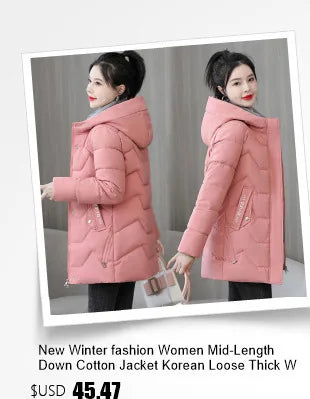 Fashion Winter Jacket Women 2025 New Korean Big Fur Collar Hooded Thick Down Parkas Female Short Coat Slim Warm Outerwear R047