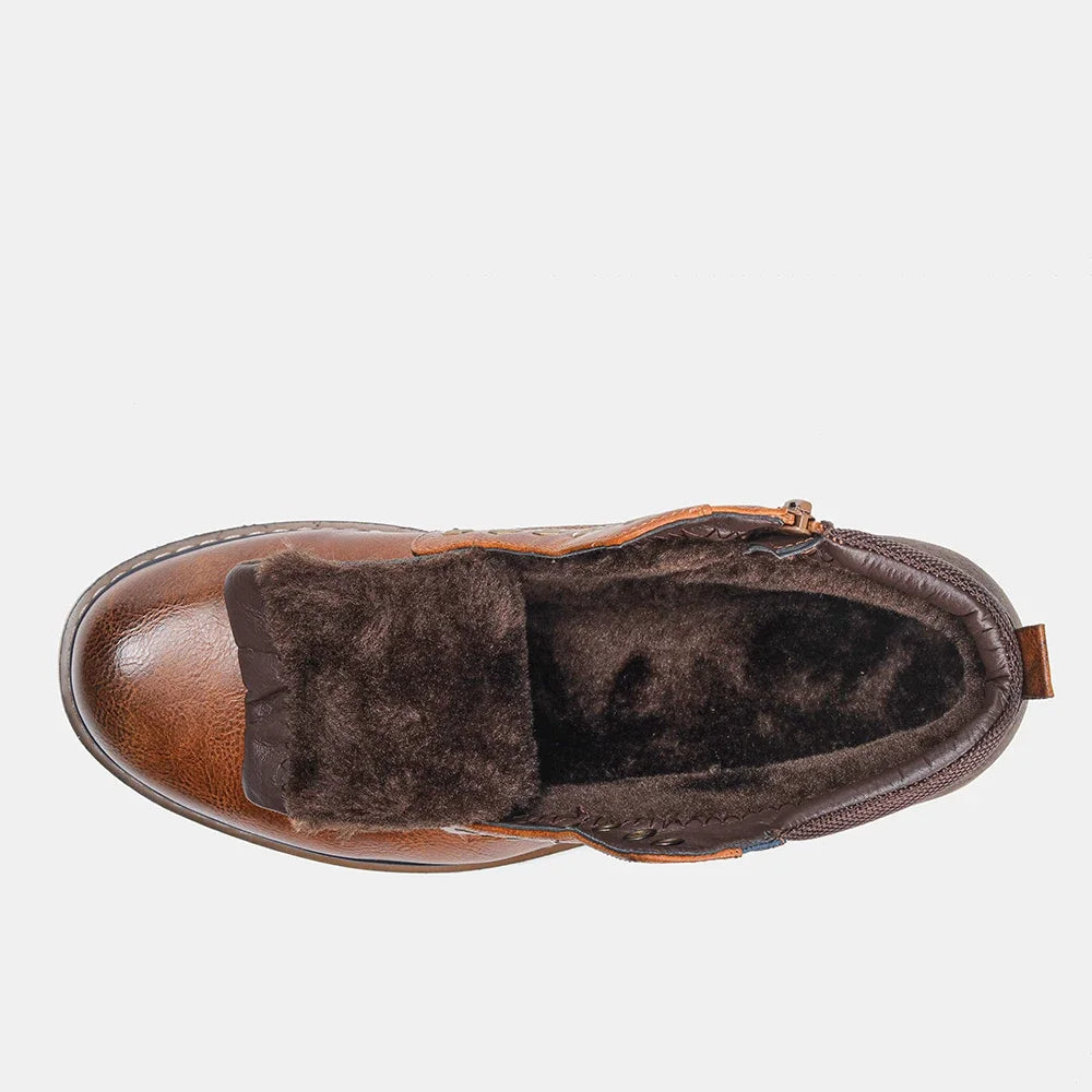 Pop2024 New Men's Winter Shoes Warm Comfortable Non-Slip Men Winter Boots #KD5251