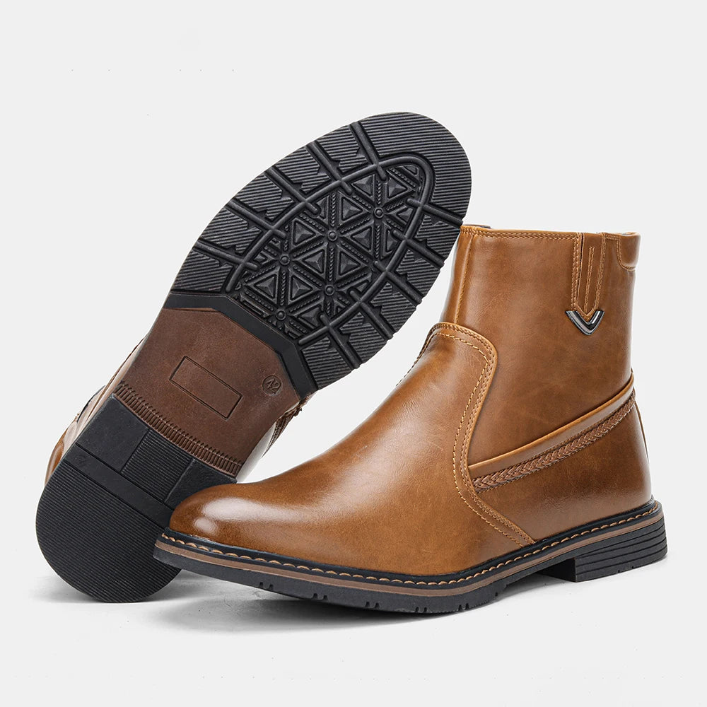 Men Winter Boots Vintage Ankle Warm Men's Winter Shoes #DM5277