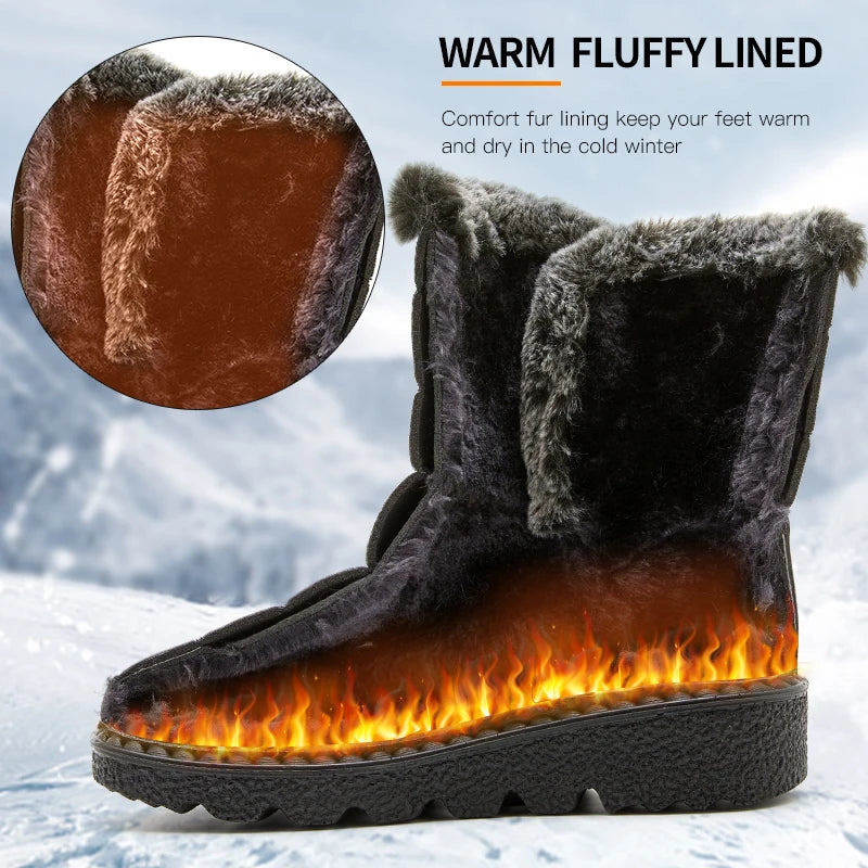Winter Shoes Women Keep Warm Snow Boots 2025 Waterproof Non-Slip Cotton Padded Shoes Woman Platform Thicken Plush Ankle Boots