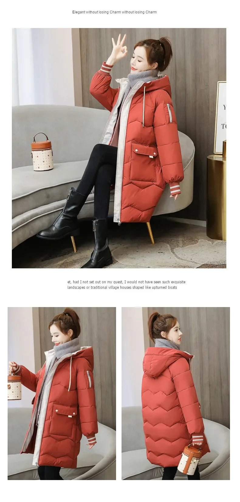 Winter Women Jacket Coats Long Parkas Female Down Cotton Hooded Overcoat Thick Warm Jackets Windproof Casual Student Coat Parka