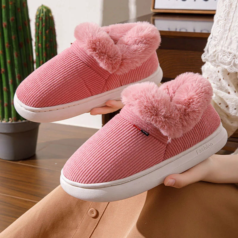 Winter Women Shoes Casual House Shoes for Men 2025 Outdoor Warm Cotton Shoes for Women Indoor Plush Padded Slippers Female