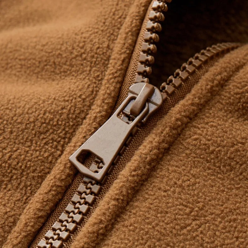 Winter Polar Fleece Jacket Men Warm Thicken Fleece Clothing Coats Men Outdoor Windproof Stand Collar Full Zipper Hiking Jacket