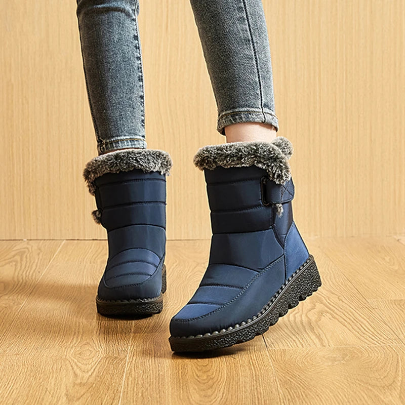 Winter Shoes Women Keep Warm Snow Boots 2025 Waterproof Non-Slip Cotton Padded Shoes Woman Platform Thicken Plush Ankle Boots