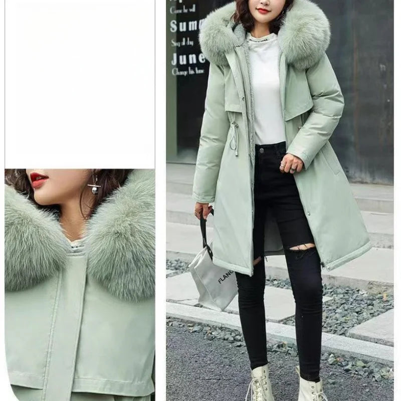 Women's Winter Jacket Hodded Fleece Padded Jacket Casual Loose Windbreaker Office Lady Matching New In Coats & Jackets Outerwear