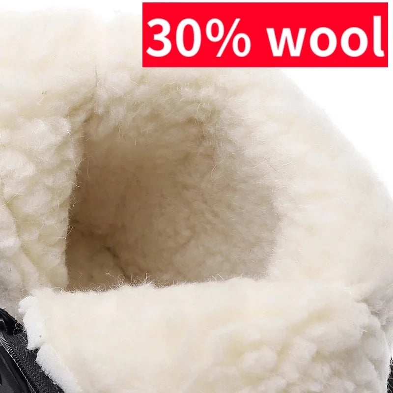 Men's Mid-calf Snow Boots Winter Plush Warm Cotton Boot Fashion Casual High Top Boots for Men Non-slip Platform Boots Big Size47