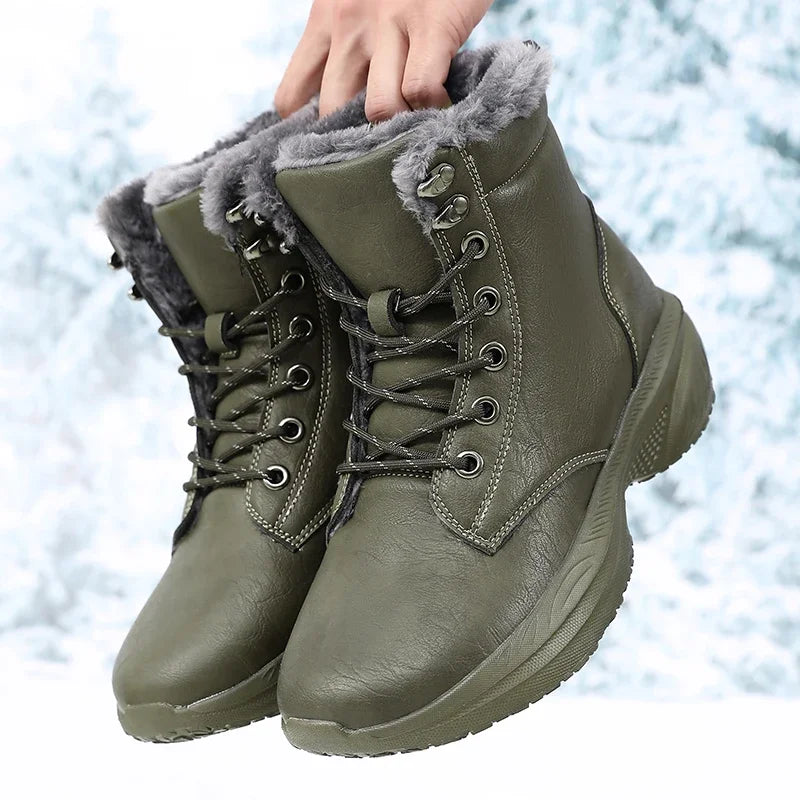 Winter Snow Barefoot Boots for Men Keep Warm Waterproof Winter Shoes Latest 2025 Fashion Design Non Slip Platform Snow Boots Men