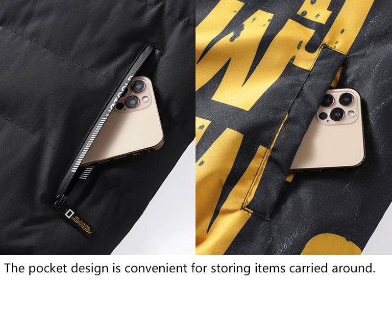 Winter Men's Cotton Jacket Fashion Warm Comfortable Padded Thickened Down Jackets Coat New Double-Sided Clothes Removable Cap