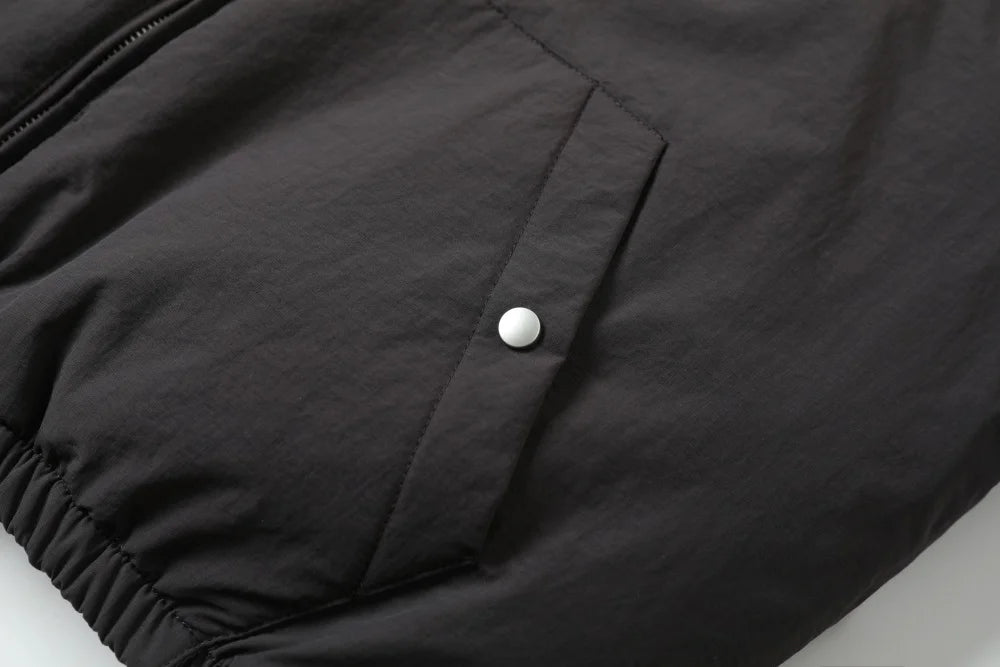 Women's Winter Down Padded Jacket Lapel Black Fashion Coat Winter Women Gray Women's Simple Solid Gray Winter Oversize Jacket