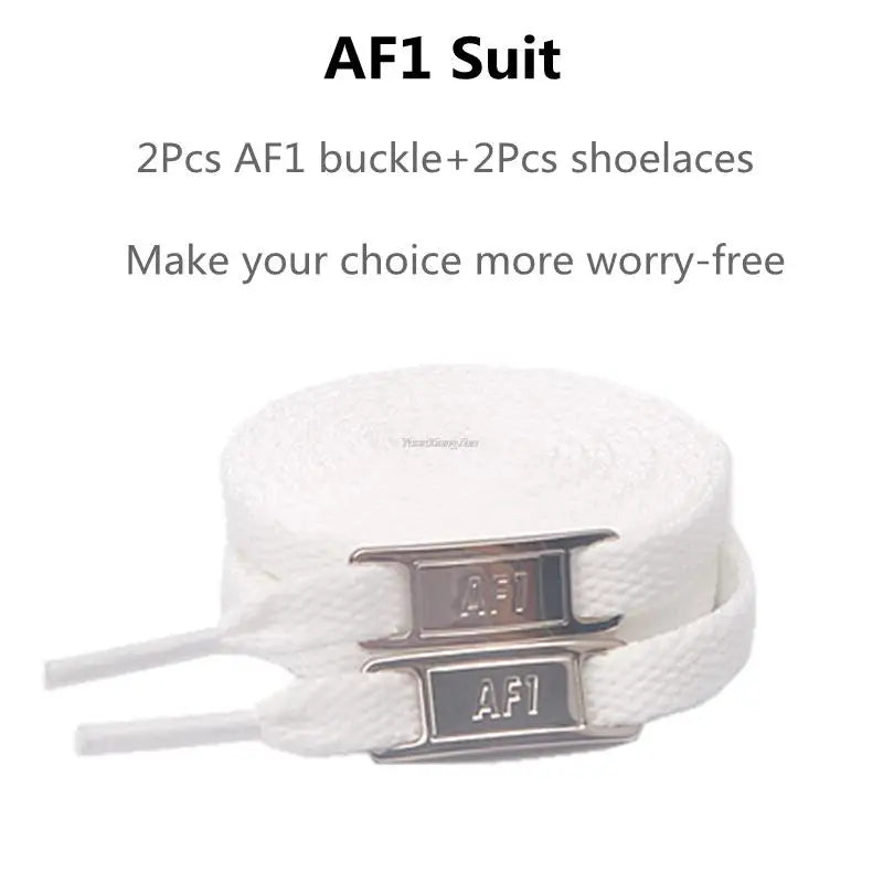 Combinaison de lacets AF1 originaux, lacets plats blancs et décoration de chaussures, accessoires pour chaussures Air Force One 