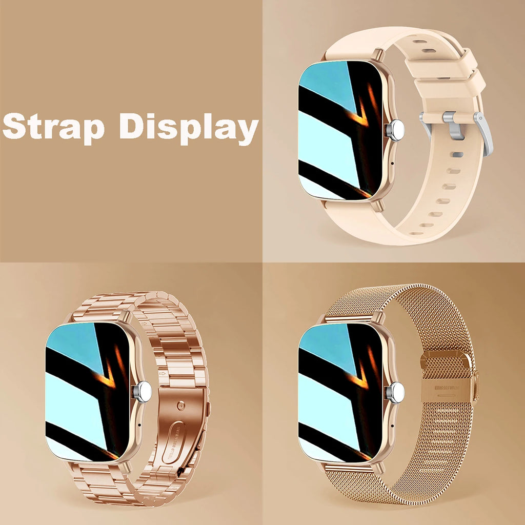 Smart Watch 2.01‘’ Full Touch Amoled BT Call Sport Waterproof Watches Heart Rate Blood Pressure SmartWatch for Men Women
