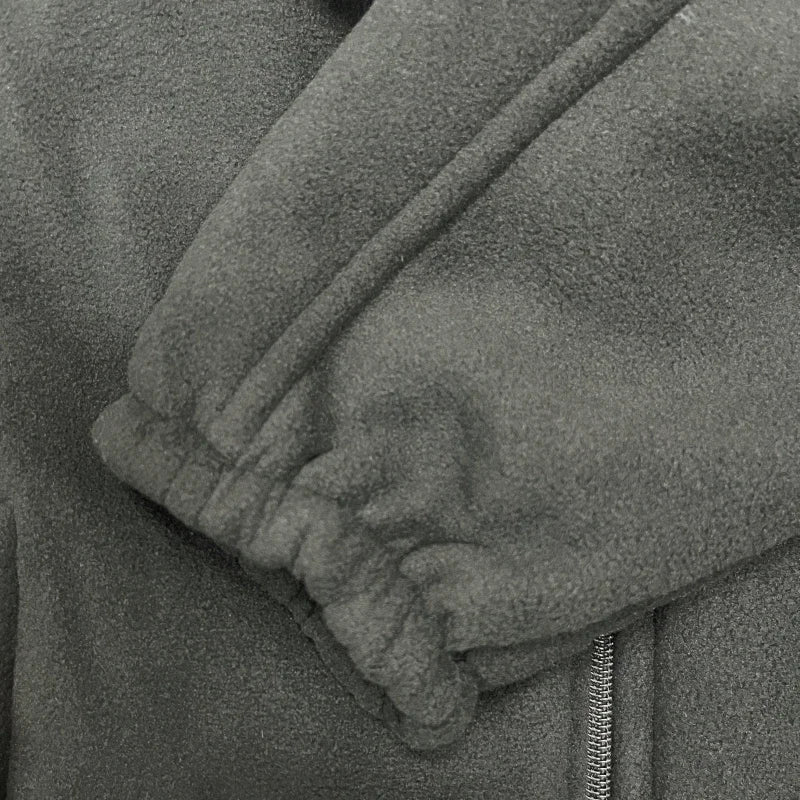 Winter Thicken Polar Fleece Jacket Warmth Windproof Full Zip Up Coat Multiple Zipper Pockets Outdoors Plus Size Jackets Outwear