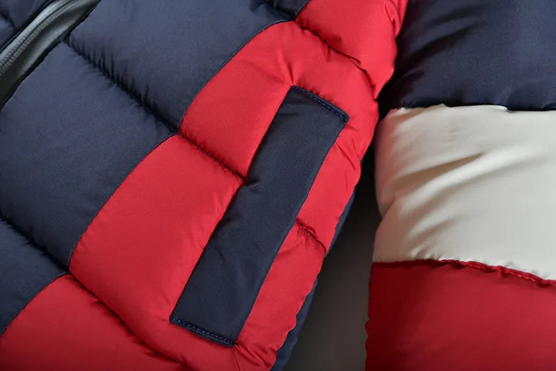 Boys' Letter Print Hooded Winter Coat
