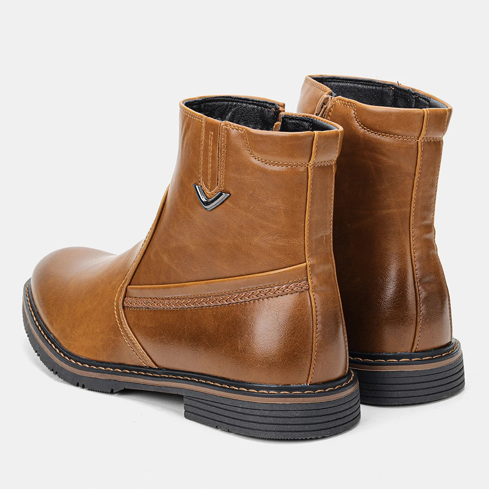 Men Winter Boots Vintage Ankle Warm Men's Winter Shoes #DM5277